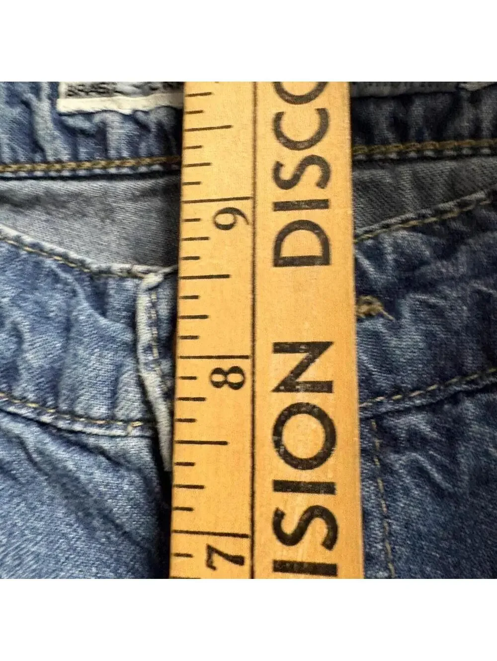 Scalon Vintage Wide Leg Jeans Mens 40 Blue Denim Bleached Side Stripe Brazil Y2K